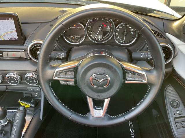 ロードスター ブラウン・トップ　純正ナビ・フルセグＴＶ・ＣＤ・ＤＶＤ・ＥＴＣ・クルーズコントロール・衝突軽減ブレーキ・レーンキープアシスト・シートヒーター・革調シート・クリアランスソナー・ＨＫＳマフラー・純正アルミ・オートハイビーム（39枚目）