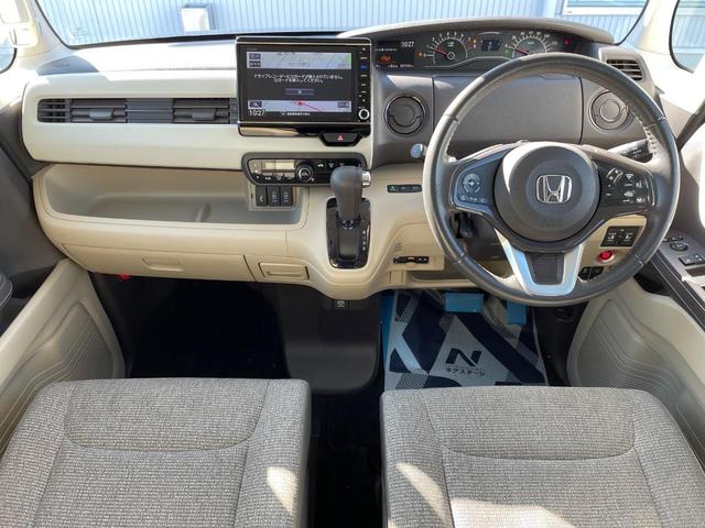 N-BOX G・EXターボホンダセンシング 両側電動スライド 純正ナビ バックカメラ ホンダセンシング レーダークルーズ 禁煙車 ドラレコ レーンキープ スマートキー LEDヘッド ETC オートマチックハイビーム 車線逸脱警報 誤発進抑制機能(2枚目)