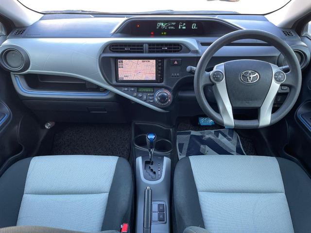 アクア S 純正ナビ バックカメラ 禁煙車 スマートキー ETC オートライト オートエアコン Bluetooth再生 CD再生 地デジ ステアリングスイッチ(2枚目)