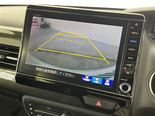 Ｎ－ＢＯＸカスタム Ｇ・Ｌターボホンダセンシング　純正８型ナビ　Ｂカメラ　Ｈセンシング　衝突軽減　レーダークルーズ　ＡＨＢ　ＬＥＤヘッド　ＬＥＤフォグ　パドルシフト　両側パワスラ　ビルトインＥＴＣ　前ドラレコ　プッシュスタート　純正アルミ　禁煙車（3枚目）