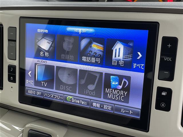 ムーヴキャンバス Ｇメイクアップ　ＳＡＩＩＩ　禁煙車　純正８インチナビ　全方位カメラ　衝突軽減システム　両側パワースライドドア　オートマチックハイビーム　ステアリングスイッチ　ＨＤＭＩ　オートエアコン　オートライト　ＬＥＤライト　スマートキー（4枚目）