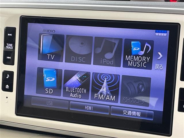 ムーヴキャンバス Ｇメイクアップ　ＳＡＩＩ　純正８インチＳＤナビ　全方位カメラ　両側パワースライドドア　ＥＴＣ　アイドリングストップ　フォグライト　ＬＥＤヘッドライト　ステアリングスイッチ　スマートキー　プッシュスタート　スペアキー　禁煙車（5枚目）
