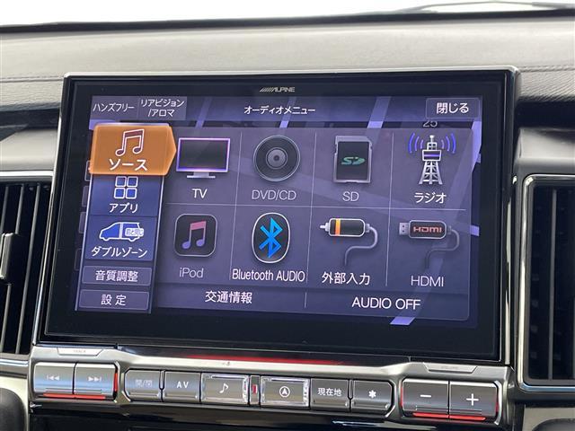 デリカＤ：５ Ｐ　純正１０．１型後席モニター　アルパインデリカＤ５専用１１型ナビ　全周囲カメラ　ＥＴＣ　ＢＳＭ　電動リアゲート　両側電動スライドドア　シートヒーター　ＬＥＤ　衝突被害軽減ブレーキ　レーンアシスト　禁煙車（5枚目）
