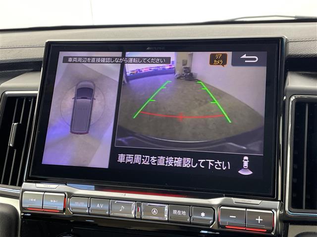 デリカＤ：５ Ｐ　純正１０．１型後席モニター　アルパインデリカＤ５専用１１型ナビ　全周囲カメラ　ＥＴＣ　ＢＳＭ　電動リアゲート　両側電動スライドドア　シートヒーター　ＬＥＤ　衝突被害軽減ブレーキ　レーンアシスト　禁煙車（6枚目）