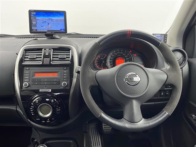 マーチ ニスモ　Ｓ　禁煙車　５ＭＴ　ドライブレコーダー前後　ポータブルナビ　純正オーディオ　ＡＵＸ　ＡＭ　ＦＭ　横滑り防止装置　ＡＵＴＯエアコン　純正ドアバイザー　純正フロアマット　電格ミラー（13枚目）