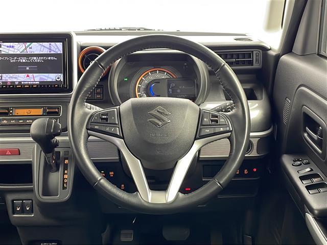 スペーシアギア ハイブリッドXZ 禁煙車 純正ナビ 衝突軽減 レーダークルーズコントロール 横滑り防止 車線逸脱抑制機能 両側パワースライドドア 前席シートヒーター ETC ドライブレコーダー 全周囲カメラ クリアランナソー(8枚目)