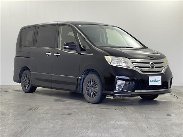 セレナ ハイウェイスター　Ｖセレクション　フリップダウンモニター　純正ＳＤナビ　Ｂｌｕｅｔｏｏｔｈ　両側電動　バックカメラ　クルーズコントロール　ビルトインＥＴＣ　ＨＩＤヘッドライト　フロアマット　スペアキー　純正１６インチアルミ付　保証書（9枚目）