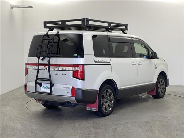 デリカD:5 ジャスパー 社外ナビ 全周囲カメラ 後席モニター 衝突軽減システム 車線逸脱抑制機能 横滑り防止 レーダークルーズコントロール 両側パワースライドドア ビルトインETC 前後ドライブレコーダー 純正アルミホイール(40枚目)