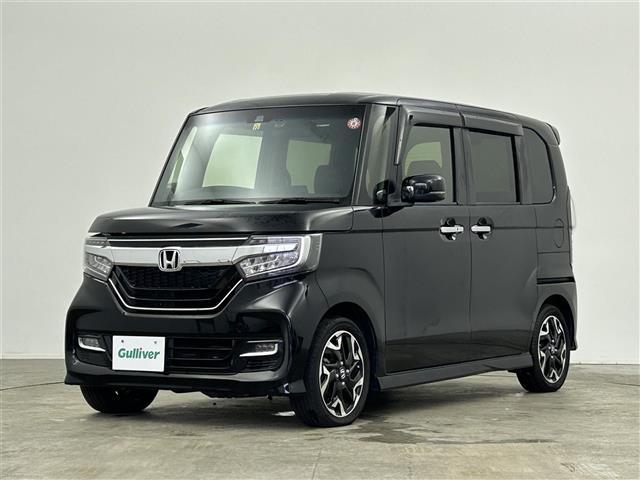 N-BOXカスタム G・Lターボホンダセンシング 禁煙車 純正メモリナビ フルセグTV 両側パワースライドドア バックカメラ ビルトインETC パドルシフト プッシュスタート&スマートキー 革巻きステアリング ステアリングスイッチ スマートキー(36枚目)