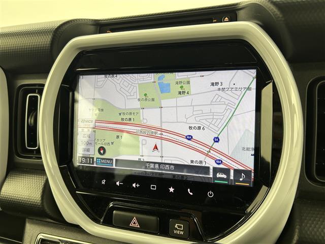 ハスラー ハイブリッドX 禁煙車スズキレーダーブレーキサポート 純正9インチナビ Bluetooth フルセグTV 革巻きステアリング DNシートヒーター LEDヘッドライト コーナーセンサー 全方位カメラ ビルトインETC(4枚目)