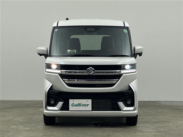 スペーシアカスタム ハイブリッドXS 禁煙 スズキコネクト スズキセーフティサポート 両側パワースライドドア アラウンドビューモニター LEDオートライト ハーフレザーシート 純正15インチAW アイドリングストップ USB(35枚目)