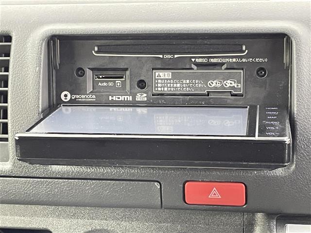 ハイエースバン ロングDX 禁煙車 プリクラッシュセーフティ レーンキープアシスト オートハイビーム 純正メモリナビ フルセグTV アラウンドビューモニター ビルトETC リモコンキー ステアリングスイッチ 電動格納ミラー(6枚目)