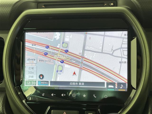 ハスラー タフワイルド スズキレーダーブレーキサポート 4WD ダウンヒルアシストコントロール レーダークルーズコントロール コーナーセンサー 純正9インチメモリナビ フルセグTV Bluetooth 純正16インチAW(3枚目)