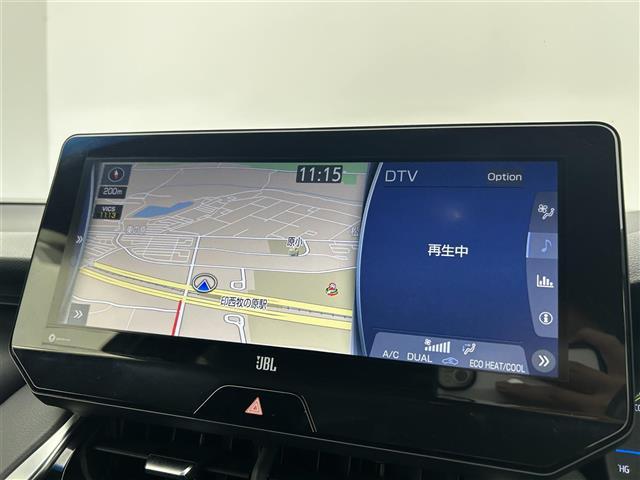 ハリアーハイブリッド Ｚ　禁煙　純正１２．３インチディスプレイ　ＪＢＬプレミアムサウンド　フルセグＴＶ　Ｂｌｕｅｔｏｏｔｈ　ＥＴＣ２．０　デジタルインナーミラー　ブラインドスポットモニター　スマートキー　コーナーセンサー（3枚目）