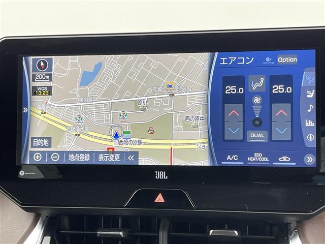 ハリアーハイブリッド Ｚ　レザーパッケージ　ワンオーナー　禁煙車　トヨタセーフティセンス　ＪＢＬサウンド　純正１２．３型ナビ　デジタルインナーミラー　ブラインドスポットモニター　全方位モニター　ＬＥＤオートライト　オートマチックハイビーム（3枚目）