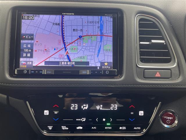 ヴェゼル ハイブリッドＺ・ホンダセンシング　禁煙車／社外ナビ／バックカメラ／レーダークルーズコントロール／シートヒーター／ハーフレザーシート／レーンキープアシスト／先行車発進おしらせ機能／パドルシフト／ビルトインＥＴＣ（21枚目）