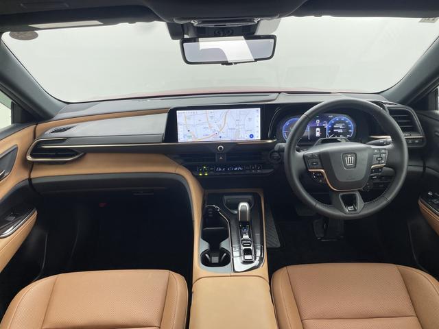 クラウンスポーツ Ｚ　禁煙車　純正ナビ　フルセグＴＶ／Ｂｌｕｅｔｏｏｔｈ／ＡｐｐｌｅＣａｒｐｌａｙ　パノラマルーフ　　ブラウンレザー　デジタルミラー　トヨタチームメイト　パノラミックビューモニター／ＢＳＭ／レーダークルコン（2枚目）