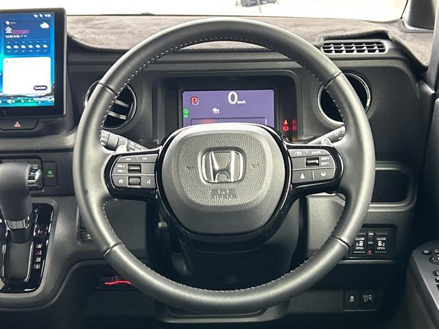 N-BOXカスタム ターボ 禁煙車 社外ディスプレイオーディオ アダプティブクルーズコントロール バックモニター 前席シートヒーター パドルシフト ハーフレザーシート 両側パワースライドドア LEDヘッドライト スペアキー(20枚目)