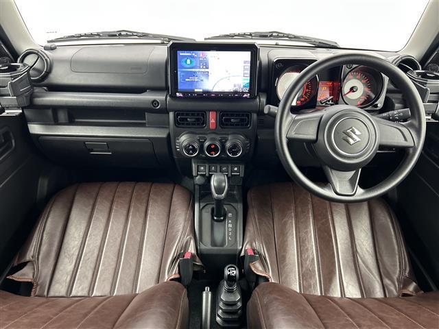 ジムニー XL 禁煙車 社外ナビ 前席シートヒーター ETC バックモニター ドライブレコーダー TVキャンセラー ルーフキャリア サイドステップ レザー調シートカバー フルセグ iPod スペアタイヤ CD/DVD(3枚目)