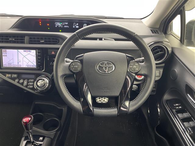 アクア G G’s 純正ナビ バックカメラ ビルトインETC ドラレコ 衝突被害軽減ブレーキ レーンアシスト クルーズコントロール LEDヘッドライト オートハイビーム ハーフレザーシート スマートキー 禁煙車(13枚目)