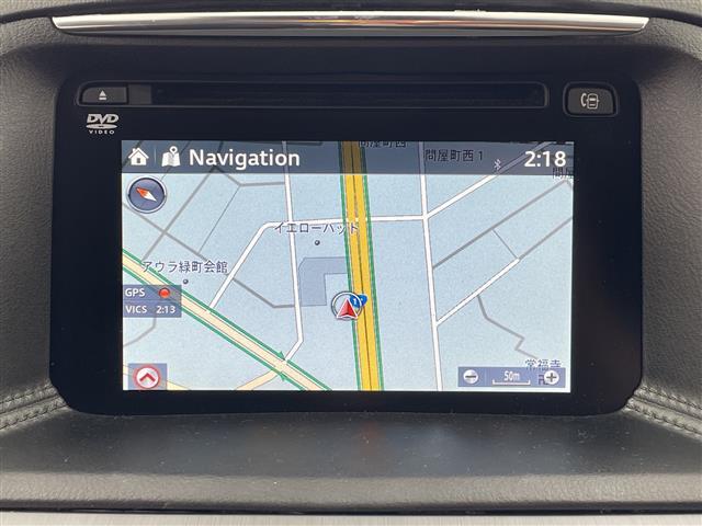 CX-5 XD 純正7型ナビ フルセグTV バックカメラ クルーズコントロール ステアリングスイッチ MTモード付シフト オートエアコン 純正フロアマット 純正17アルミホイール LEDオートライト ETC 禁煙車(3枚目)