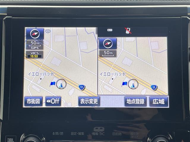 アルファード ２．５Ｓ　Ａパッケージ　タイプブラック　純正９型ナビ　純正１０型後部席モニター　ＪＢＬプレミアムサウンド　バックカメラ　衝突被害軽減ブレーキ　電動リアゲート　両側電動スライドドア　ＥＴＣ２．０　純正ドラレコ　ハーフレザーシート　ＬＥＤライト（4枚目）