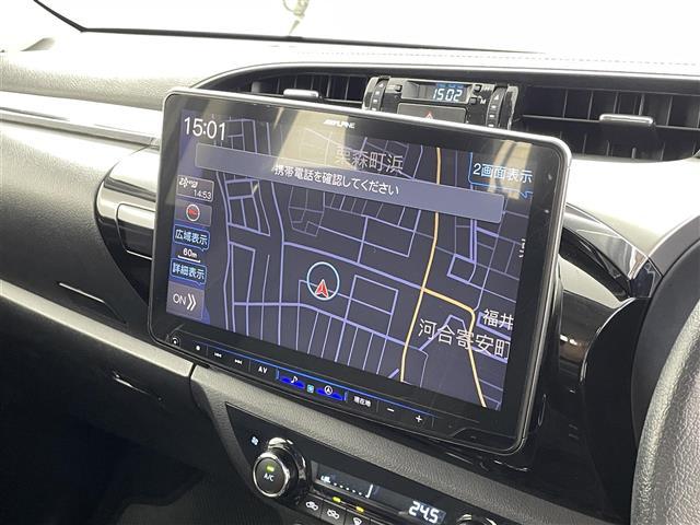 ハイラックス Z アルパイン11インチナビ トノカバー Bluetooth/CD/DVD/HDMI/フルセグTV/AppleCarPlay/AndroidAuto バックカメラ ドラレコ アダプティブクルーズコントロー(10枚目)