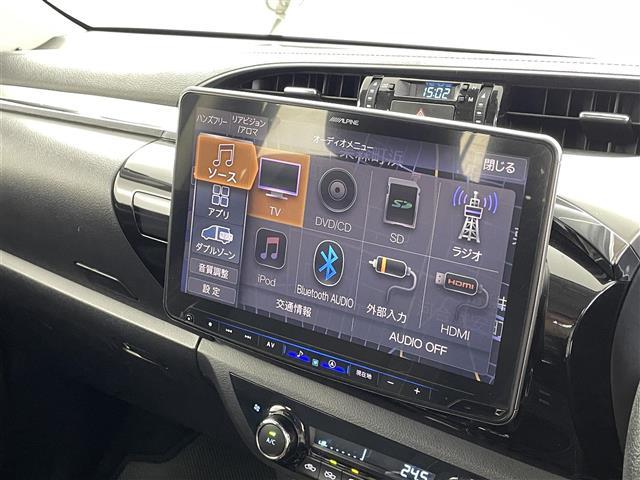 ハイラックス Z アルパイン11インチナビ トノカバー Bluetooth/CD/DVD/HDMI/フルセグTV/AppleCarPlay/AndroidAuto バックカメラ ドラレコ アダプティブクルーズコントロー(12枚目)