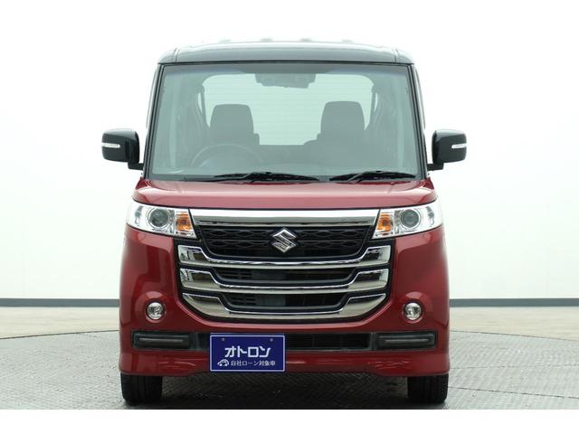 スペーシアカスタムＺ ターボ　両側スライド・片側電動　オートクルーズコントロール　レーンアシスト　衝突被害軽減システム　オートライト　ＨＩＤ　スマートキー　アイドリングストップ　電動格納ミラー　シートヒーター　ベンチシート　ＣＶＴ（2枚目）