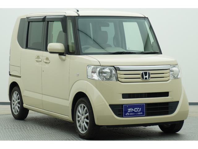 Ｎ－ＢＯＸ Ｇ　両側スライドドア　スマートキー　アイドリングストップ　ベンチシート　ＣＶＴ　盗難防止システム　ＡＢＳ　ＥＳＣ　ＣＤ　ミュージックプレイヤー接続可　アルミホイール　衝突安全ボディ　エアコン（3枚目）