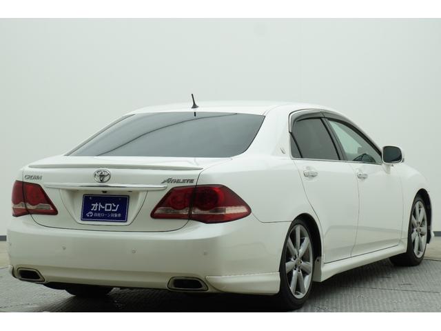 クラウン ３．５アスリート　ＥＴＣ　クリアランスソナー　オートクルーズコントロール　バックカメラ　ナビ　アルミホイール　ＨＩＤ　ＡＴ　スマートキー　盗難防止システム　パワーシート　ＣＤ　ＭＤ　ミュージックプレイヤー接続可（4枚目）