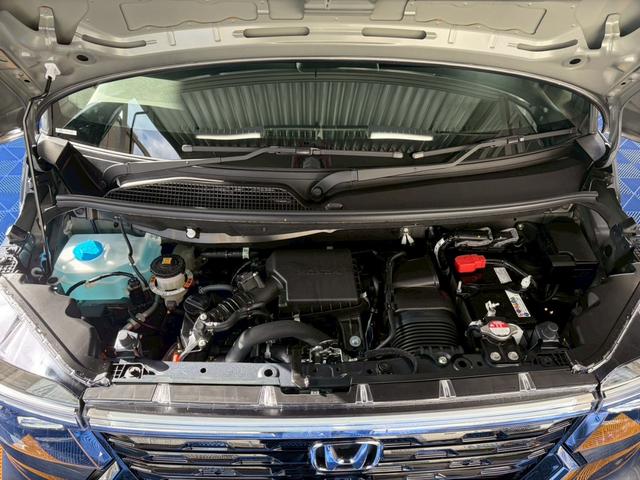 Ｎ－ＢＯＸカスタム ターボ４ＷＤ　■届出済未使用【純正８型ナビ・両電動スライド・　衝突軽減・追従クルコン・ヒーター付きハーフレザーシート】車線逸脱警報／Ｂカメラ／フルセグＴＶ／ＢＴ／純正１５ＡＷ／ＬＥＤオートライト／ソナー／フォグ／ブレーキホールド／ヘッドライトレベライザー／保証書（60枚目）