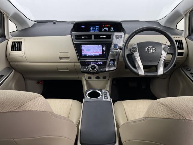 プリウスアルファ 純正ナビ(FM/AM/CD/DVD/HDMI/Bluetooth) バックカメラ フルセグテレビ クルーズコントロール ビルトインETC 運転席パワーシート ハーフレザーシート オートLEDライト(7枚目)
