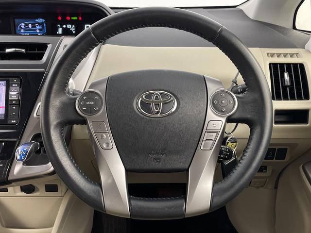 プリウスアルファ 純正ナビ(FM/AM/CD/DVD/HDMI/Bluetooth) バックカメラ フルセグテレビ クルーズコントロール ビルトインETC 運転席パワーシート ハーフレザーシート オートLEDライト(8枚目)
