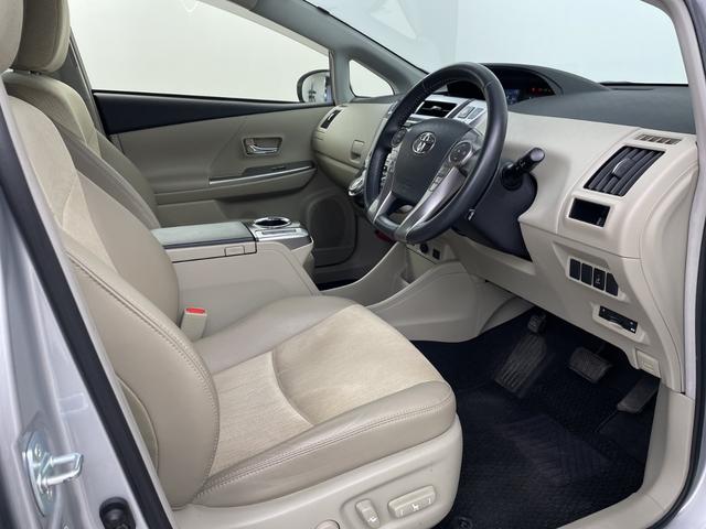 プリウスアルファ 純正ナビ(FM/AM/CD/DVD/HDMI/Bluetooth) バックカメラ フルセグテレビ クルーズコントロール ビルトインETC 運転席パワーシート ハーフレザーシート オートLEDライト(38枚目)