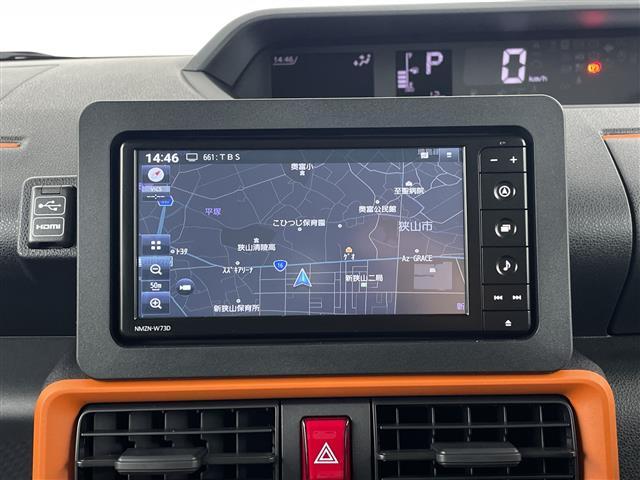 タント ファンクロス 純正ナビ フルセグテレビ バックカメラ 前方ドライブレコーダー 両側パワースライドドア シートヒーター 衝突被害軽減ブレーキ 車線逸脱警報 クリアランスソナー 電子パーキングシステム ブレーキホールド(3枚目)