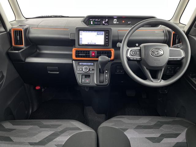 タント ファンクロス　社外ナビ　全方位カメラ　前席シートヒーター　両側パワースライドドア　衝突軽減ブレーキ　コーナーセンサー　電子パーキングシステム　ブレードホールド　ロールサンシェード　フロアマット　純正アルミホイール（7枚目）