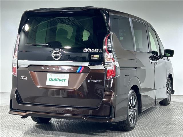 セレナ e-パワー ハイウェイスターG 社外ナビ アラウンドビューM 先進安全装備 プロパイロット Dルームミラー パーキングA 両側電動 ステアリングH 合皮シート 社外TPMS ブラウン内装 2列目3列目シートバックT/USBソケット(34枚目)