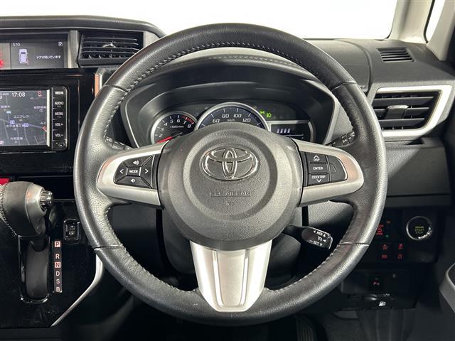 ルーミー カスタムG 純正ナビ パノラミックビューM 両側電動 スマートアシスト クルコン AHB 革巻きステアリング 前後ソナー LEDヘッド/フォグランプ 純正14インチAW アイドリングS スマートキー プッシュS(10枚目)