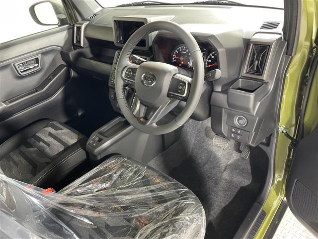 タフト G ダーククロムベンチャー 届出済み未使用車 スマートアシスト ACC エコアイドル ガラスルーフ ルーフレール LED 前席シートヒーター 前後ソナー 革巻ステアリング プッシュS Sキー 電動パーキングB 純正15AW(25枚目)