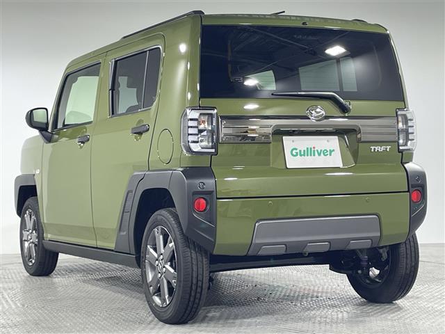 タフト G ダーククロムベンチャー 届出済未使用車 スマアシ ガラスルーフ ルーフレール アイドリングS LEDヘッド/フォグランプ 純正15インチAW 革巻ステアリング 前シートヒーター 電動PB/オートBH スマートキー プッシュS(38枚目)