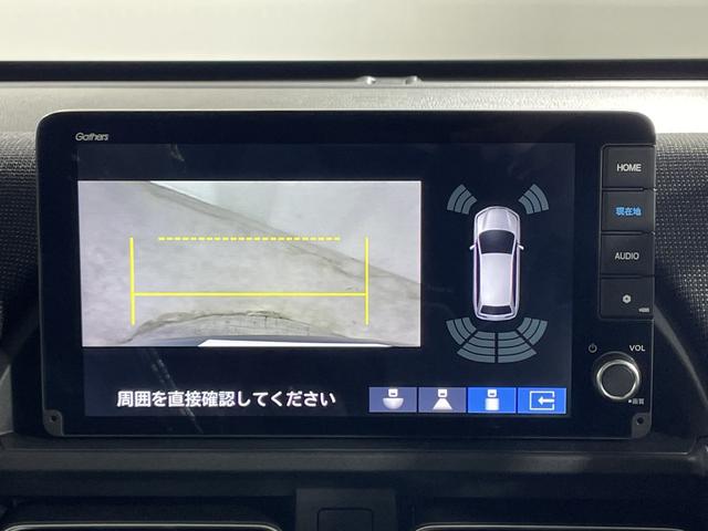 フリード ｅ：ＨＥＶエアー　ＥＸ　登録済未使用車　純正９型ディスプレイオーディオ　ナビ　バックカメラ　フルセグ　両側電動　ホンダセンシング　革巻ステアリング　前席シートヒーター　ＡＨＢ　ＬＥＤヘッドランプ　スマートキー　プッシュＳ（3枚目）