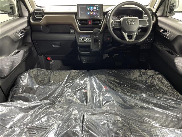 ムーヴ G 届出済未使用車/2トーン/純正9型DA/両側電動スライド/LEDヘッドライト/HDMI/全方位カメラ/コーナーセンサー/スマートキー/スペアキー/ステアリングスイッチ/オートライト/マット/バイザー(42枚目)