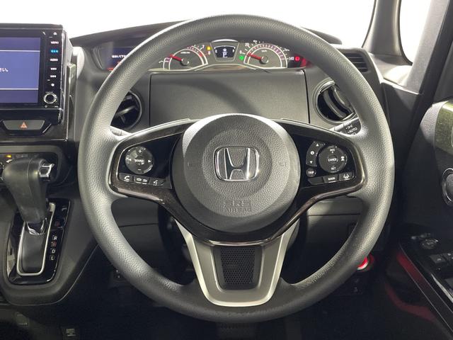 N-BOXカスタム G・Lホンダセンシング 純正8型ナビ TV BT バックカメラ 電動スライドドア 衝突軽減ブレーキ 車線逸脱警報 レーダークルコン 革巻きステアリング ステアリングスイッチ ETC LEDヘッドライト フォグランプ 純アルミ(9枚目)