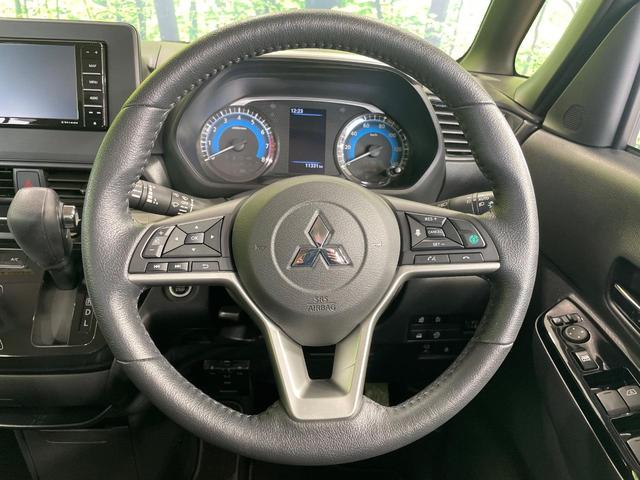 【純正革巻きステアリング】上質な革を使用することで、手にしっかり馴染みとても運転しやすいハンドルです♪