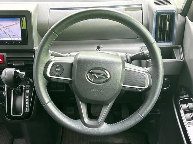 タント カスタムＲＳ　新品タイヤ／保証書／社外　ＳＤナビ／衝突安全装置／両側電動スライドドア／シート　ハーフレザー／ヘッドランプ　ＬＥＤ／ＵＳＢジャック／Ｂｌｕｅｔｏｏｔｈ接続／ＥＢＤ付ＡＢＳ／横滑り防止装置　ワンオーナー（15枚目）