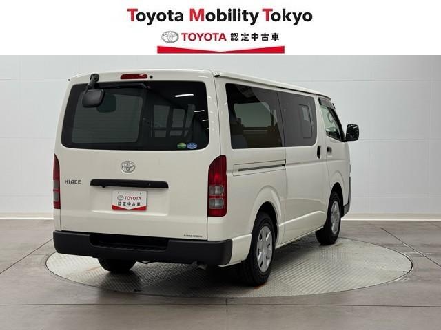 ハイエースバン ロングＤＸ　ブレーキサポート　リアカメラ　ＰＷ　運転席エアバッグ　ナビテレビ　横滑り防止　整備点検記録簿　イモビ付　パワーステアリング　エアコン　ミュージックプレイヤー接続可　ＡＢＳ　キーレス　ワンセグテレビ（2枚目）