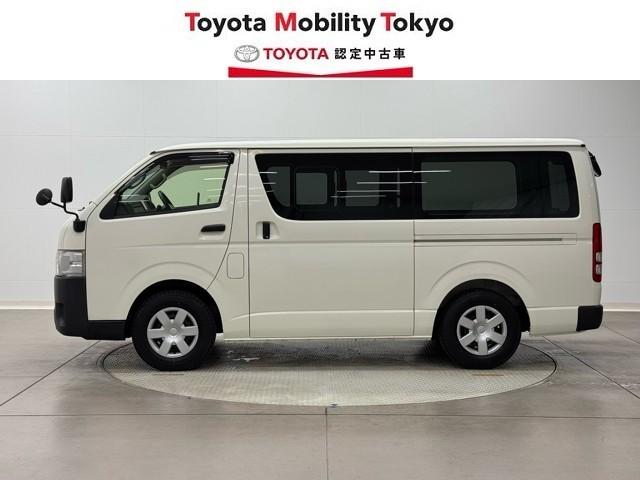 ハイエースバン ロングＤＸ　ブレーキサポート　リアカメラ　ＰＷ　運転席エアバッグ　ナビテレビ　横滑り防止　整備点検記録簿　イモビ付　パワーステアリング　エアコン　ミュージックプレイヤー接続可　ＡＢＳ　キーレス　ワンセグテレビ（3枚目）