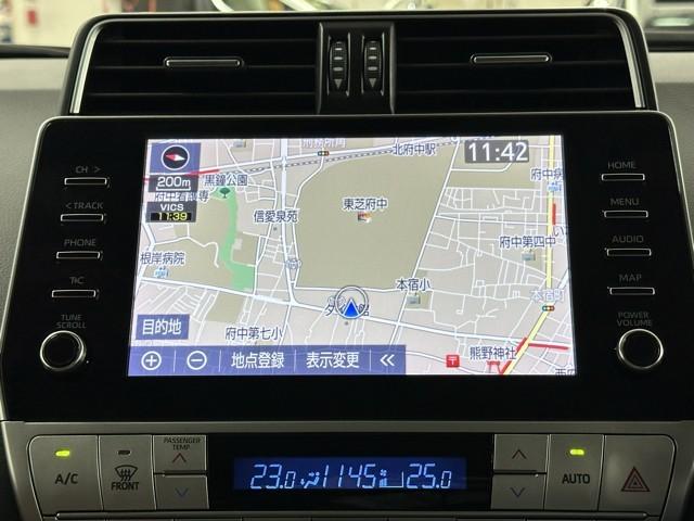 ランドクルーザープラド TX Lパッケージ 70thアニバーサリーリミテッド パートタイム4WD メディアプレイヤー接続 LEDランプ Bカメラ サンル-フ 記録簿 3列シート メモリーナビ オートエアコン 革シート スマートキー ドラレコ 寒冷地 ナビ&TV ETC キーレス(5枚目)