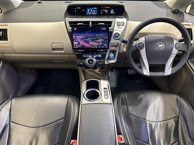 プリウスアルファ S 社外10型ナヒ゛社外後席モニター ETC 前ドライブレコーダー バックカメラ LEDヘッドライト 純正フロアマット 衝突軽減システム スマートキー 3列シート スペアーキー カーテンエアーバック(42枚目)